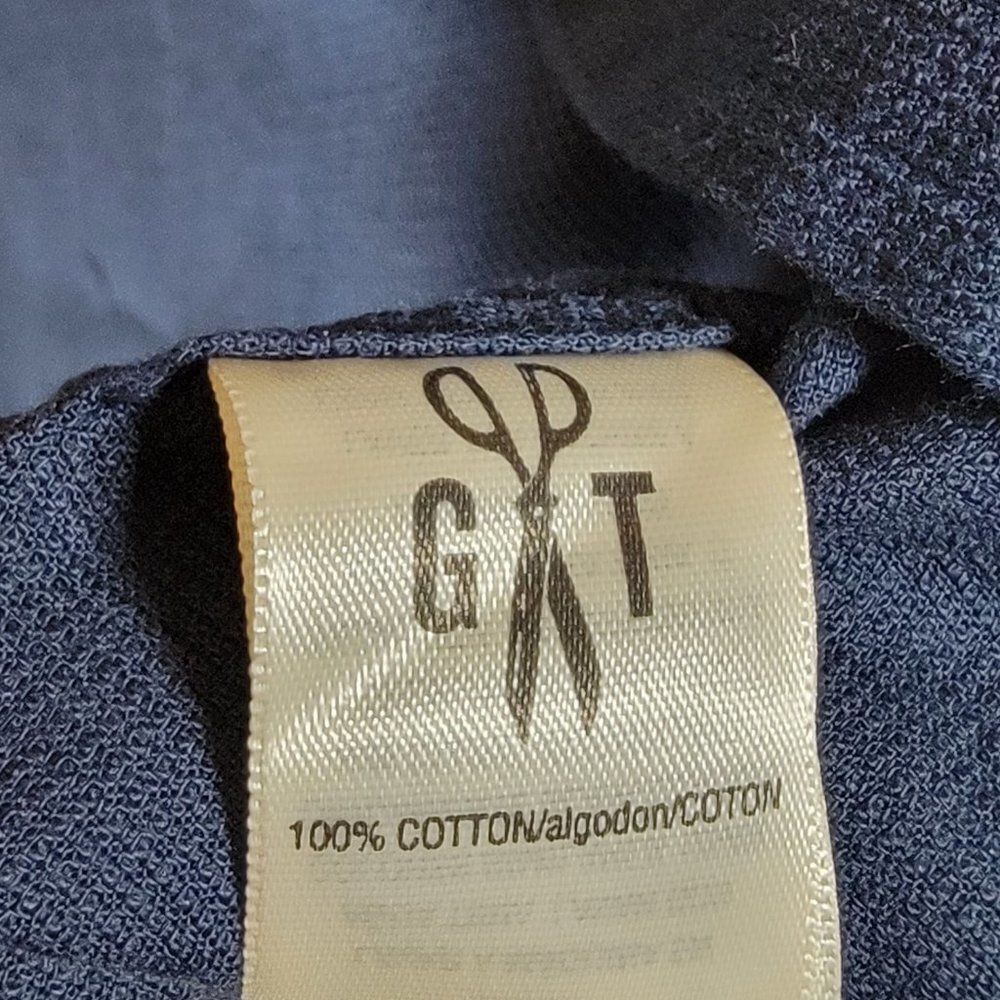 Amazon Mens Navy Blue Goodthread Standard Fit Ripstop Dobby Button Up Shirt M - Picture 8 of 9